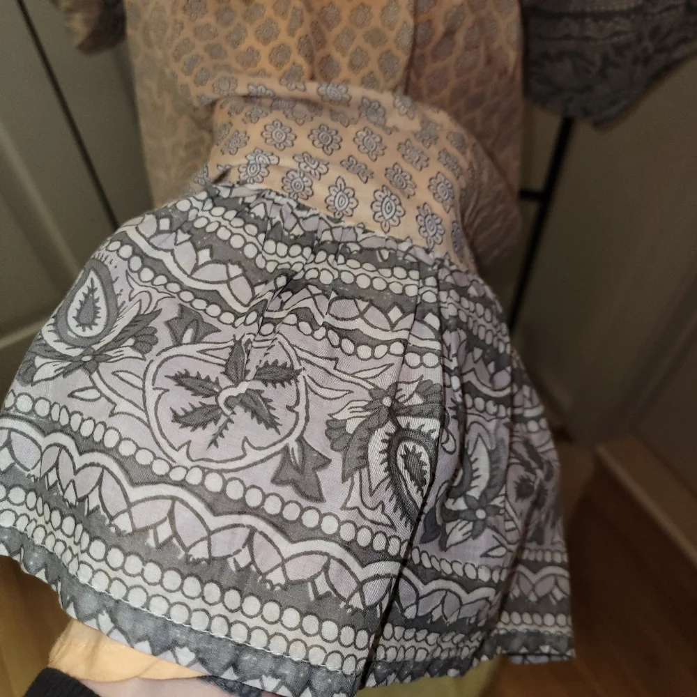 Cleobella Peach and Black Boho Tunic Dress - Picture 6 of 8